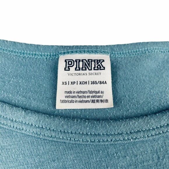 Victoria’s Secret Love Pink Sequin Tee Blue - Picture 4 of 6